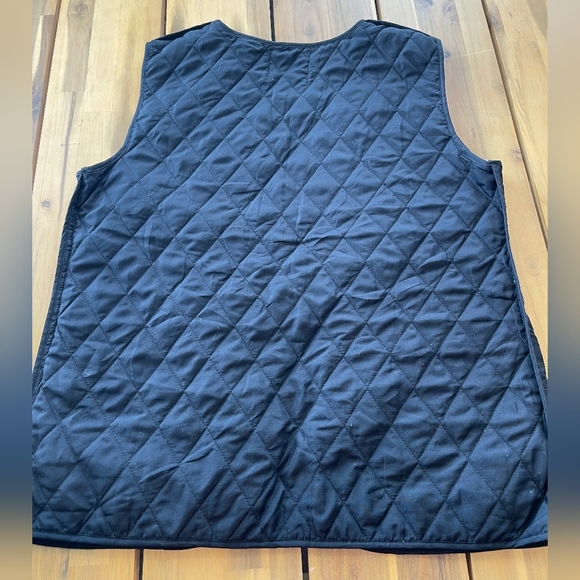 Desigual Womens Black Quilted Puffer Vest With Floral Lining Size 42 - Picture 2 of 4